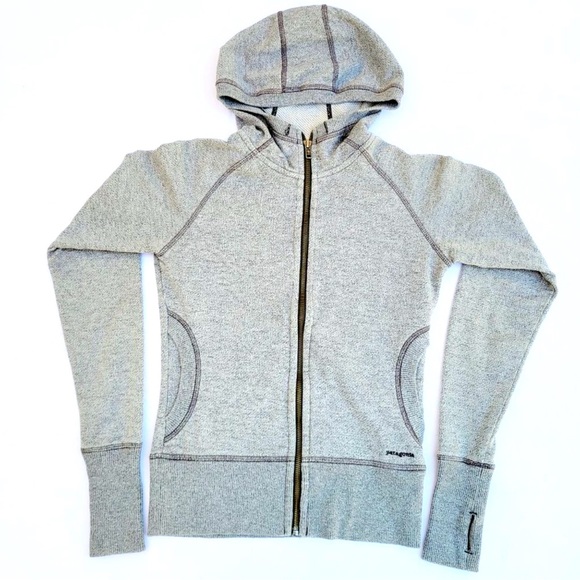 Patagonia Women's Gray Cloud Stack Zip-up Hoodie Sweatshirt - XS - Picture 1 of 2